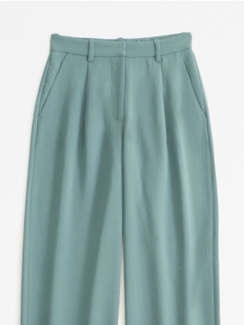 Abercrombie & Fitch Sloane Teal Wide-Leg Trousers